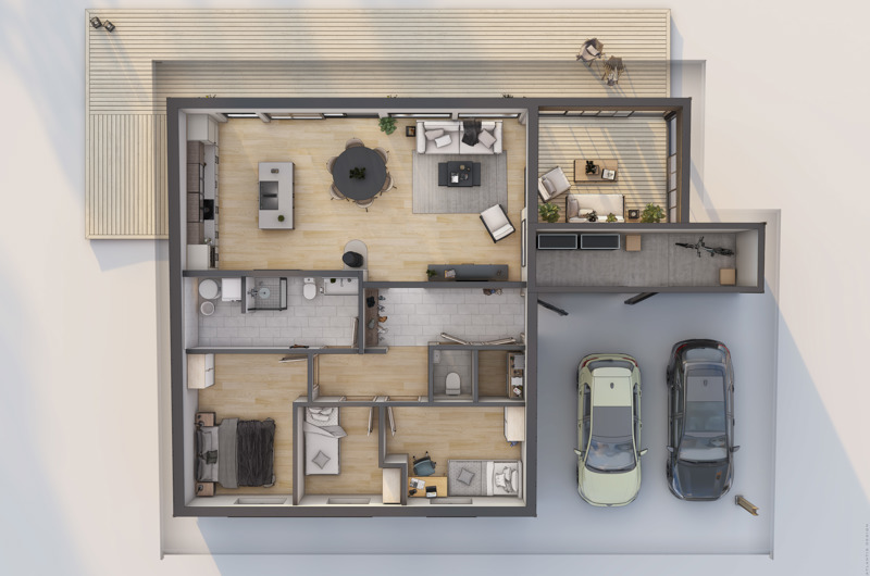 LINJE - En moderne og lekker enebolig på ett plan