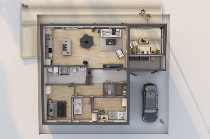 LINJE - En moderne og lekker enebolig på ett plan