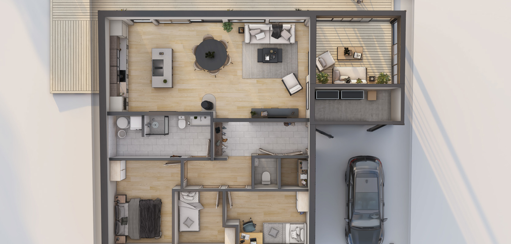 LINJE - En moderne og lekker enebolig på ett plan